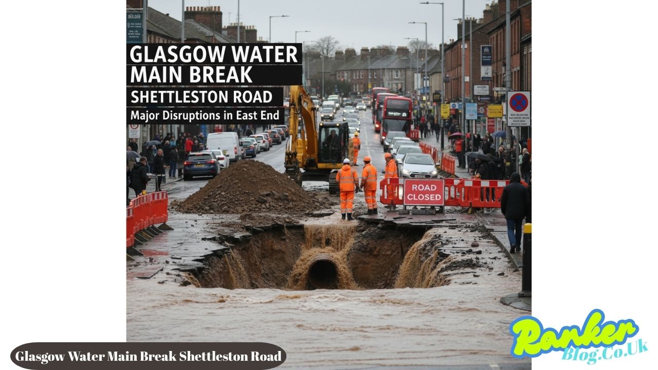 Glasgow Water Main Break Shettleston Road