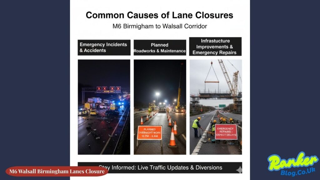 M6 Walsall Birmingham Lanes Closure