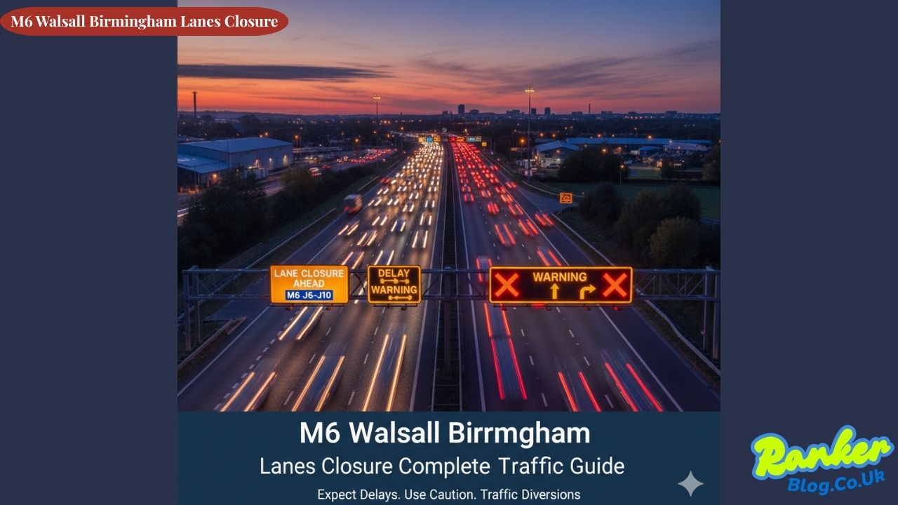 M6 Walsall Birmingham Lanes Closure Complete Traffic Guide