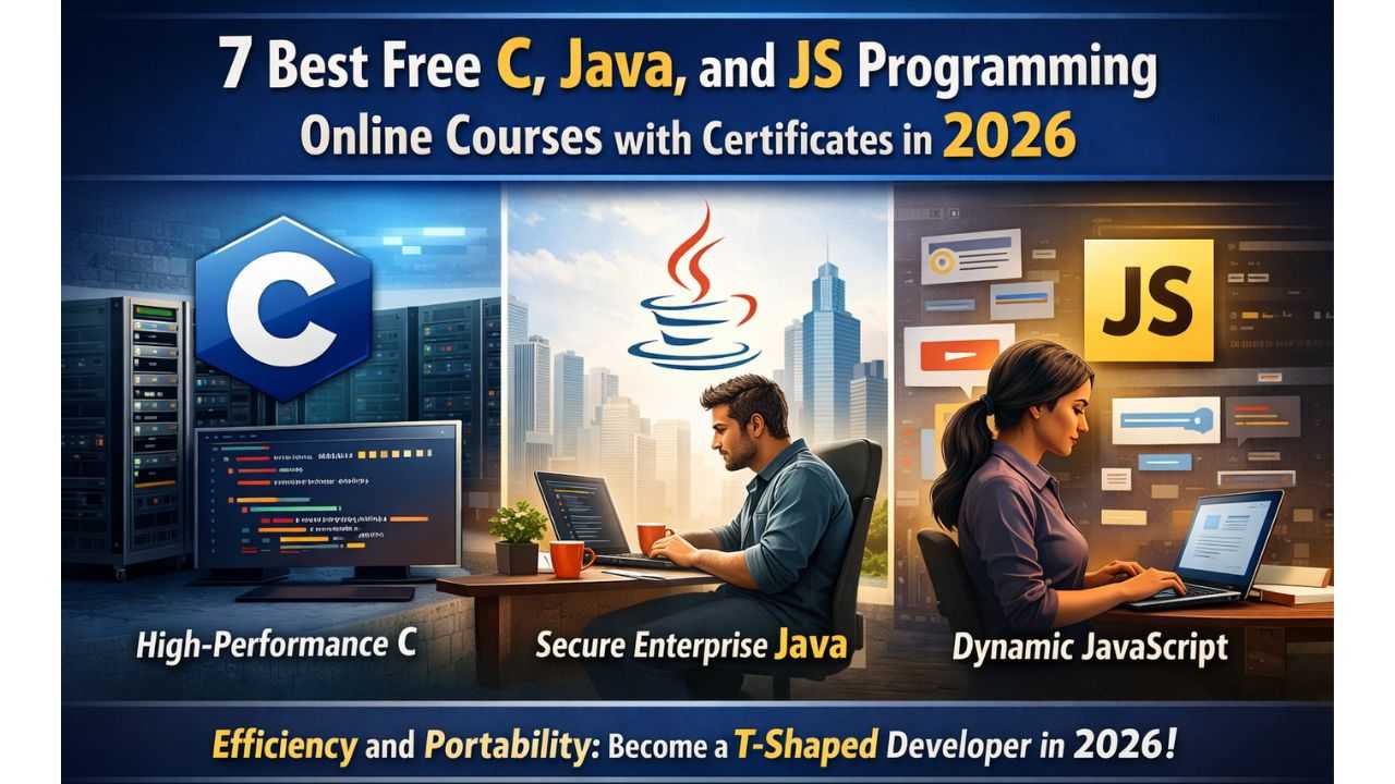 7 Best Free C, Java, and JS Programming Online Courses with Certificates in 2026