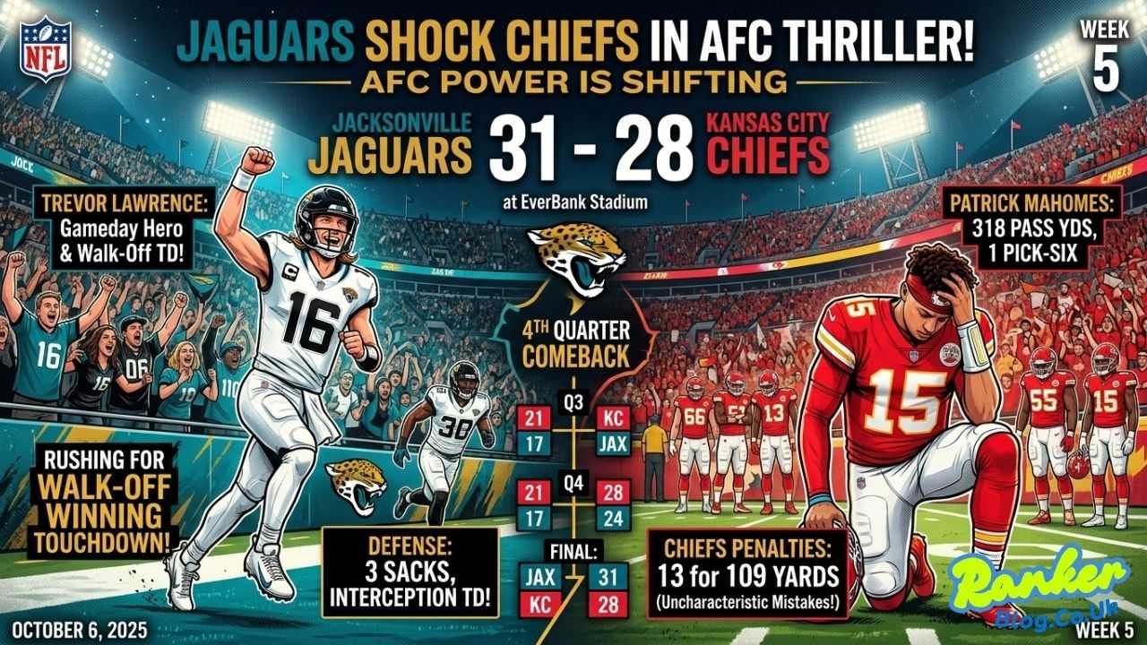 Kansas City Chiefs vs Jacksonville Jaguars Match Player Stats AFC Power Is Shifting