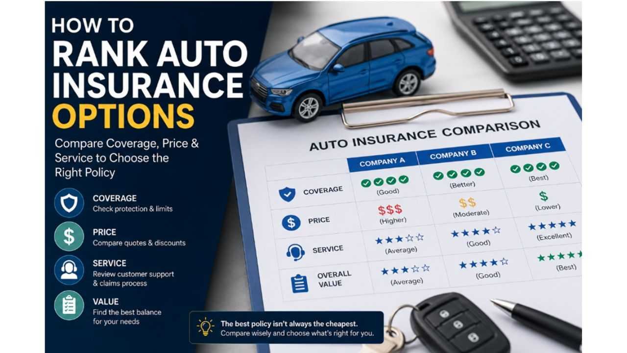 How Drivers Can Rank Auto Insurance Options Before Choosing a Policy